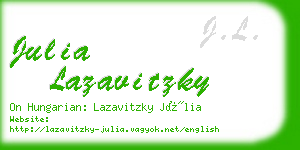julia lazavitzky business card